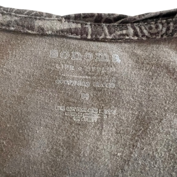 Sonoma Life Cotton Dress in Earth Tone Pattern women’s size M - Picture 5 of 5